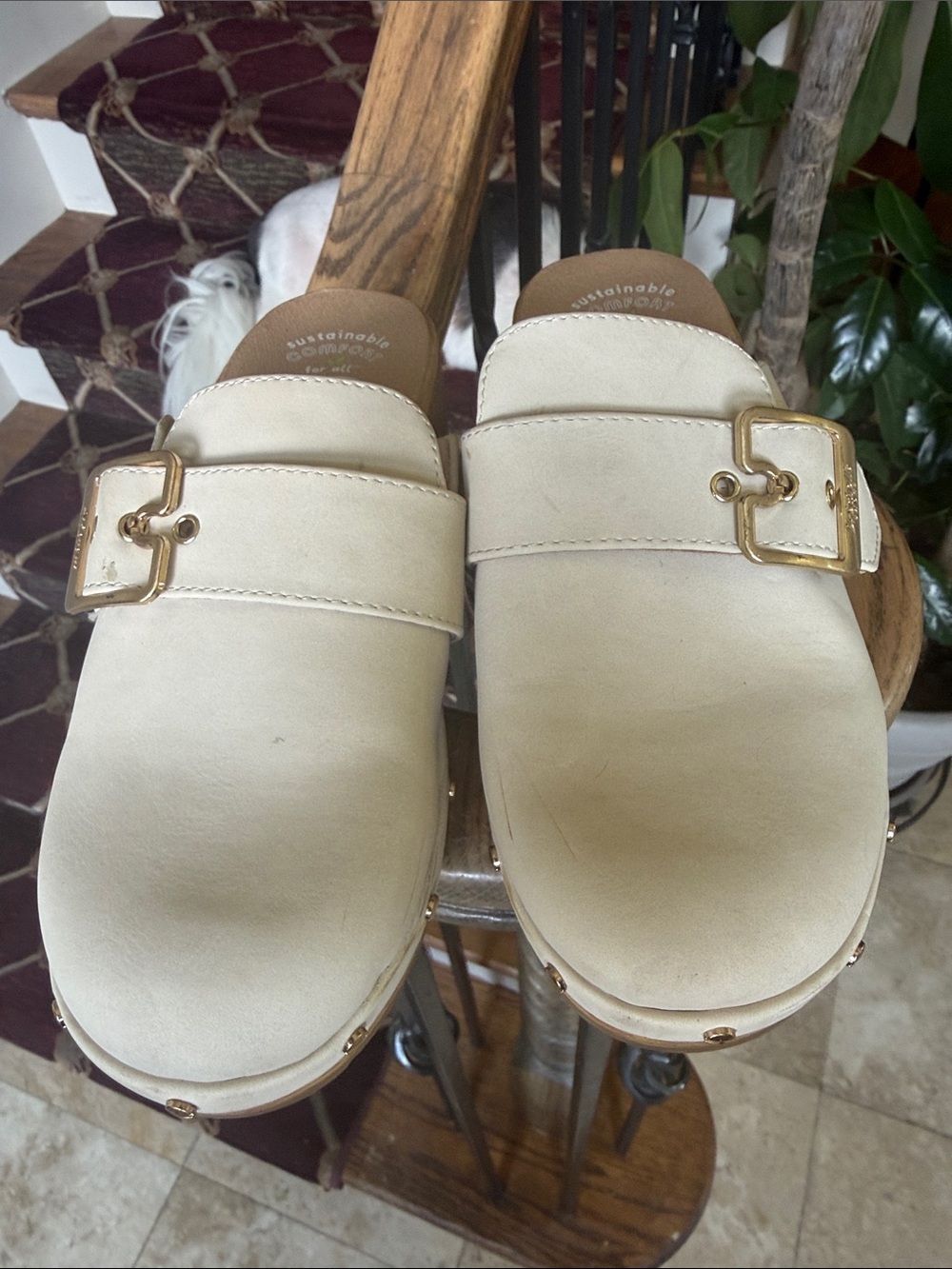 DR SCHOLLS classic clogs cream size 7 good condition - Picture 8 of 11